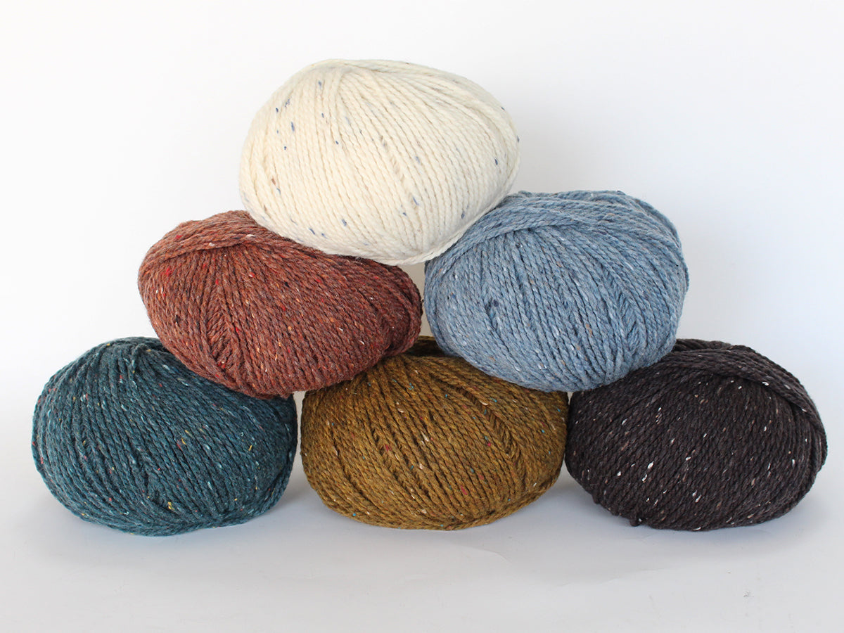 Rustic Tweed Wool Yarn – 80% Wool 20% Nylon | Rustic Light Worsted Weight | Perfect for Socks Sweaters