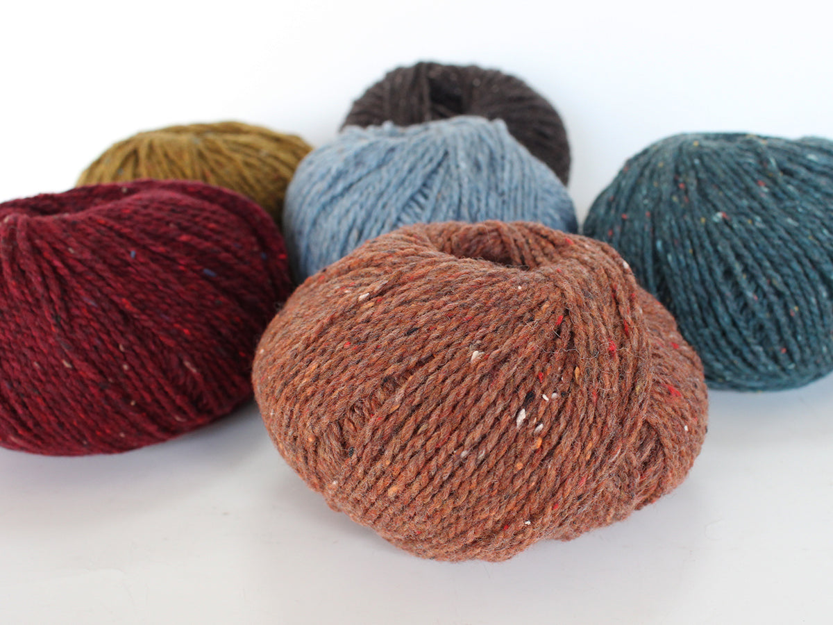 Rustic Tweed Wool Yarn – 80% Wool 20% Nylon | Rustic Light Worsted Weight | Perfect for Socks Sweaters